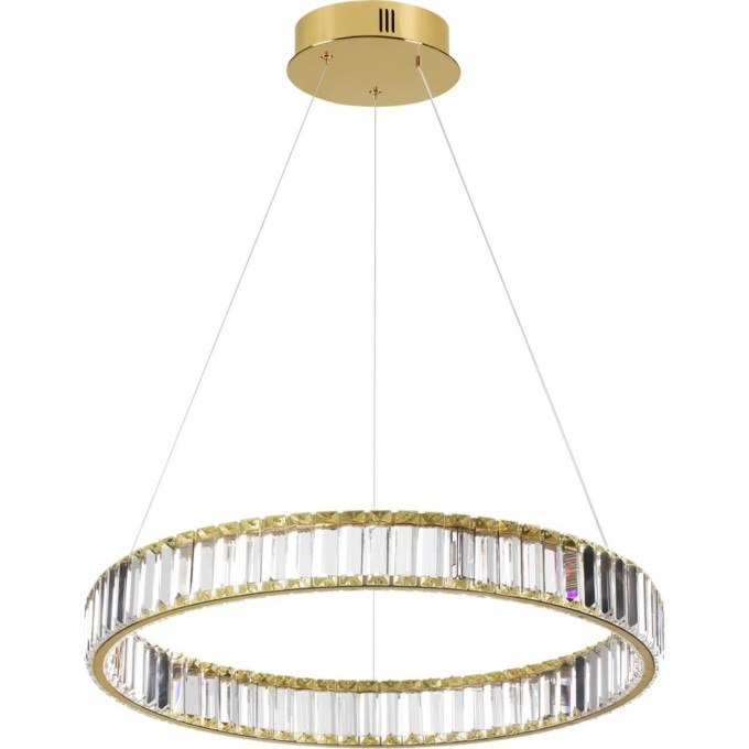 L-VISION ODL23 587 золотой/прозрачный металл/хрусталь Люстра LED 45W 4000K 4500Лм VEKIA 5015/45L