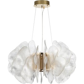 Люстра ODEON LIGHT SIAMA L-VISION ODL25 559 LED 115W 3500K 7789Лм под латунь/прозрачный/акрил